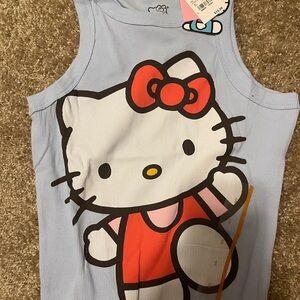 Hello Kitty Blue Tank Top with Red Accents